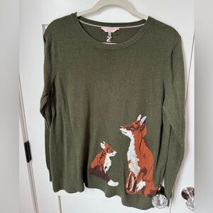 Joules Miranda Fox Cub Crew Neck Jumper Dark Green size US 14